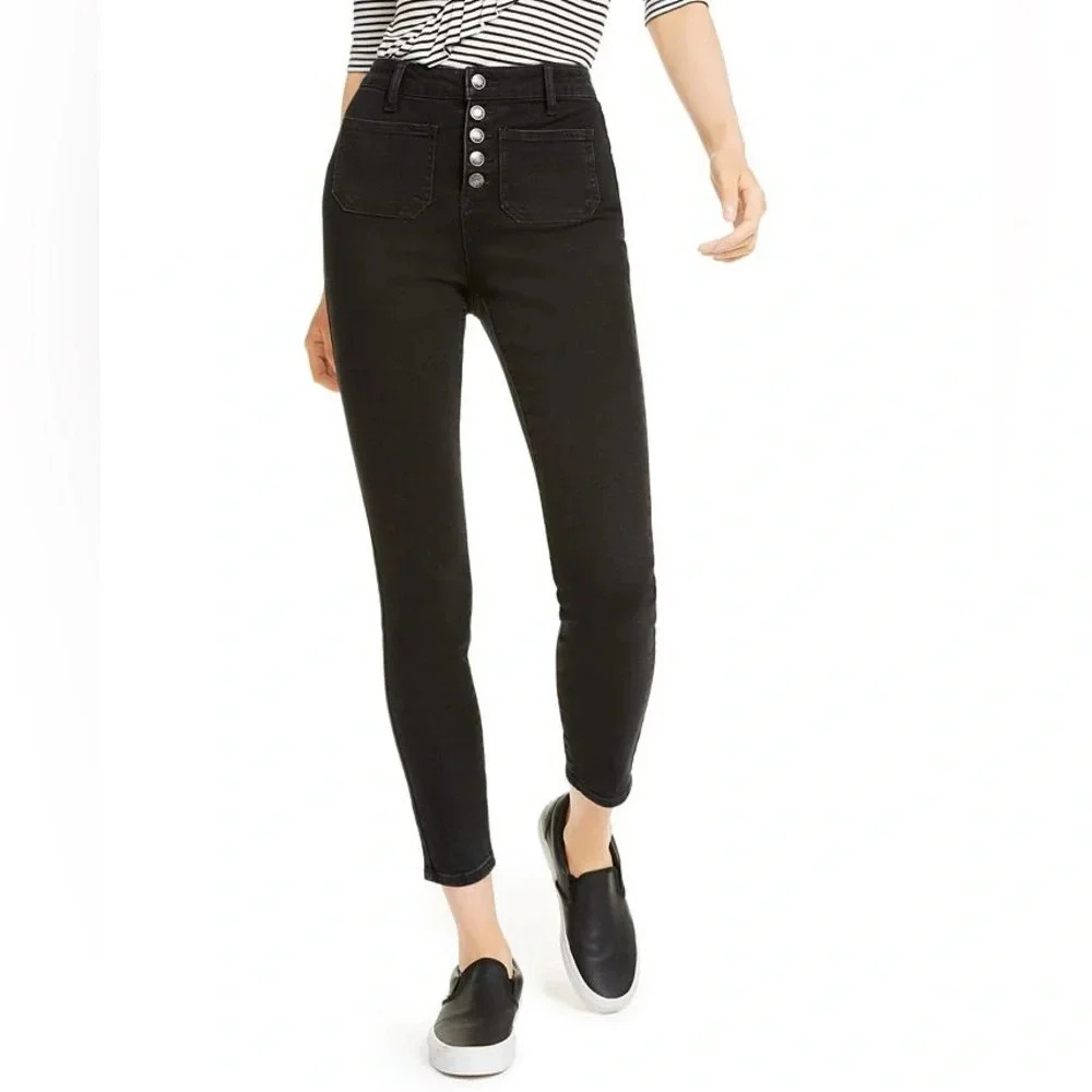 NWT Oat New York High Rise Sailor Skinny Black Jeans